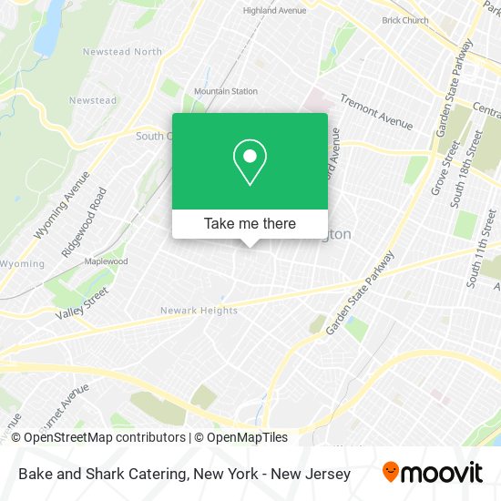 Bake and Shark Catering map