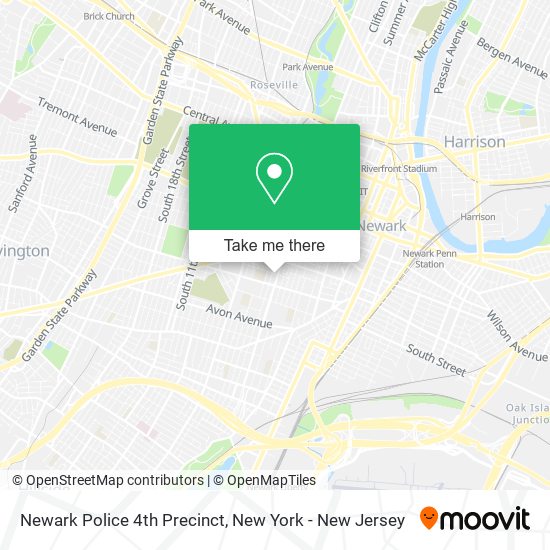 Newark Police 4th Precinct map