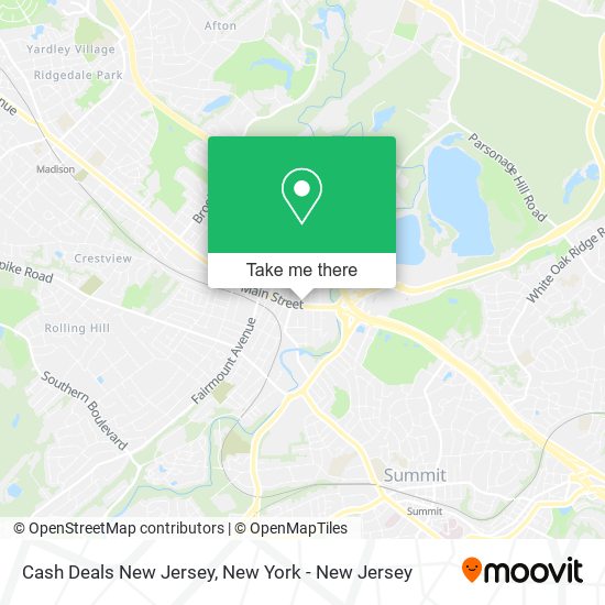Mapa de Cash Deals New Jersey