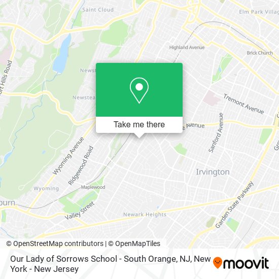 Mapa de Our Lady of Sorrows School - South Orange, NJ