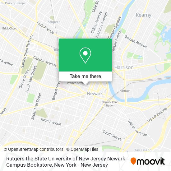 Rutgers the State University of New Jersey Newark Campus Bookstore map