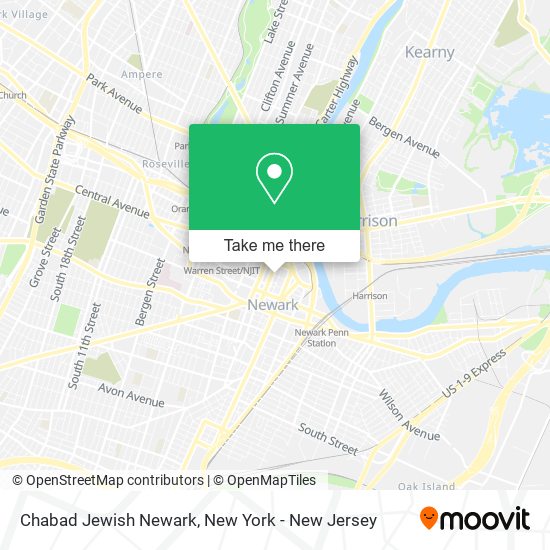 Mapa de Chabad Jewish Newark