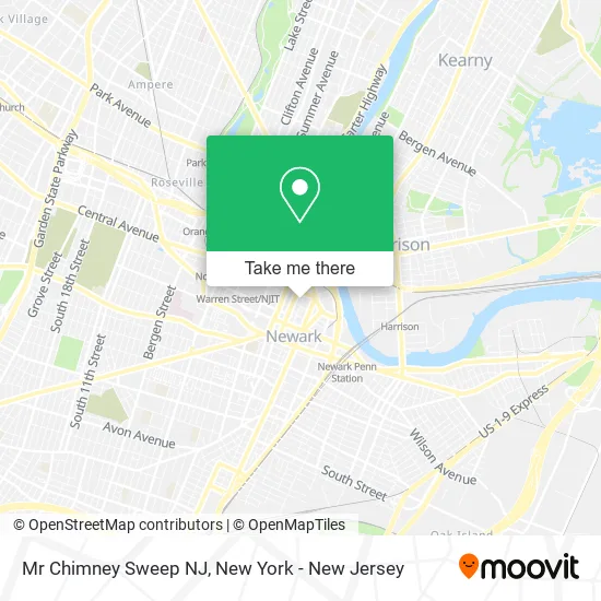 Mr Chimney Sweep NJ map