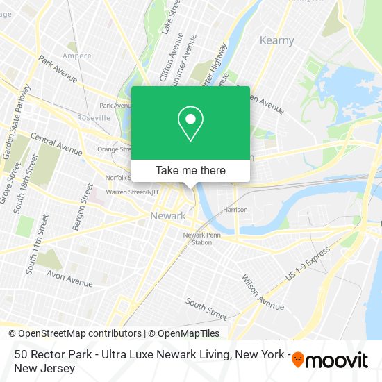 Mapa de 50 Rector Park - Ultra Luxe Newark Living