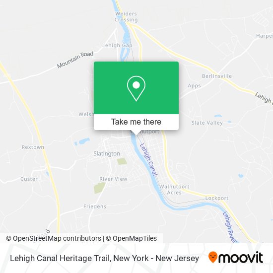 Lehigh Canal Heritage Trail map