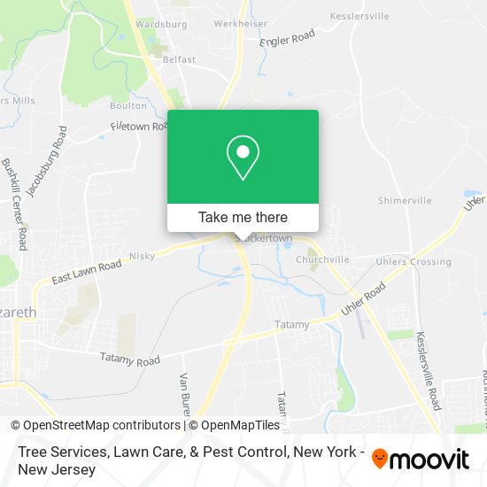 Tree Services, Lawn Care, & Pest Control map