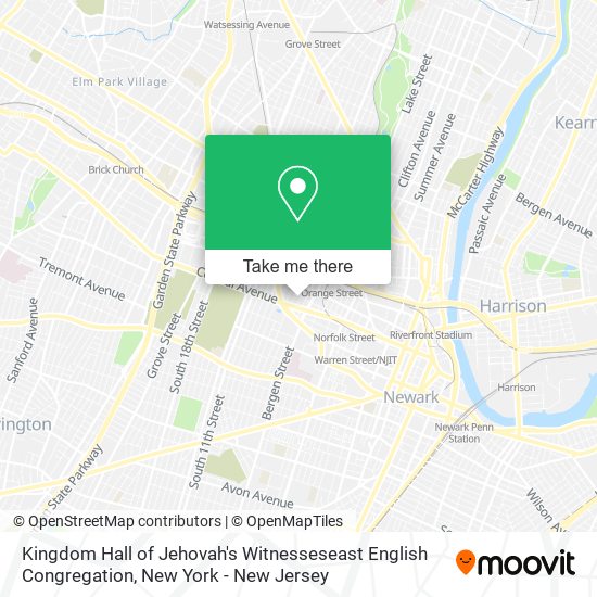 Mapa de Kingdom Hall of Jehovah's Witnesseseast English Congregation