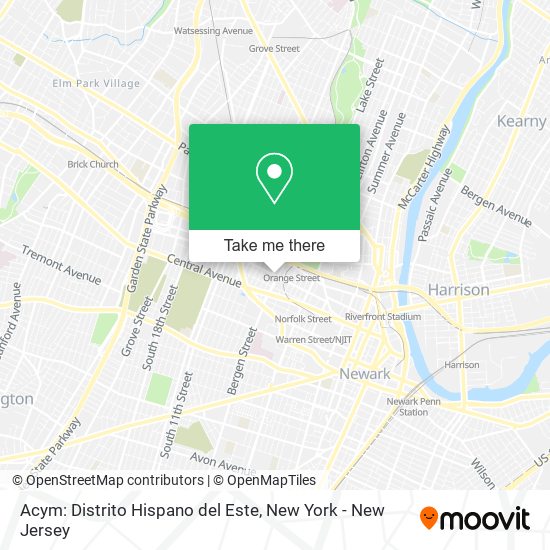 Mapa de Acym: Distrito Hispano del Este