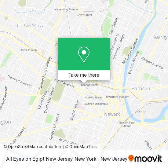 Mapa de All Eyes on Egipt New Jersey