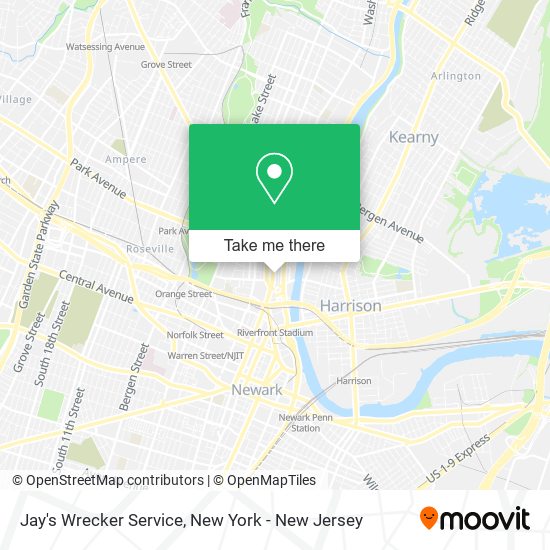 Mapa de Jay's Wrecker Service