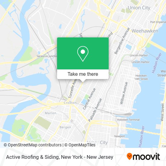 Active Roofing & Siding map