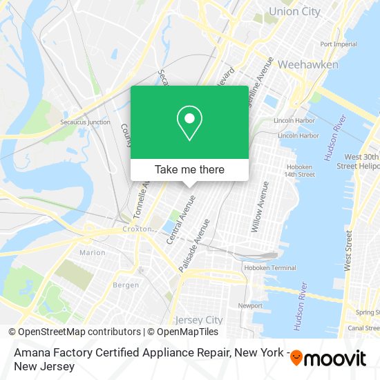 Amana Factory Certified Appliance Repair map