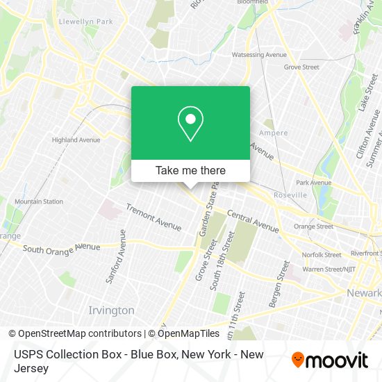 USPS Collection Box - Blue Box map