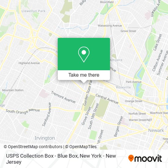 USPS Collection Box - Blue Box map
