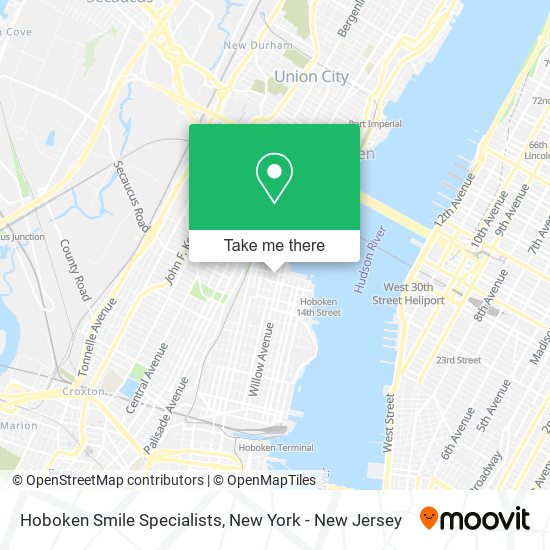 Hoboken Smile Specialists map