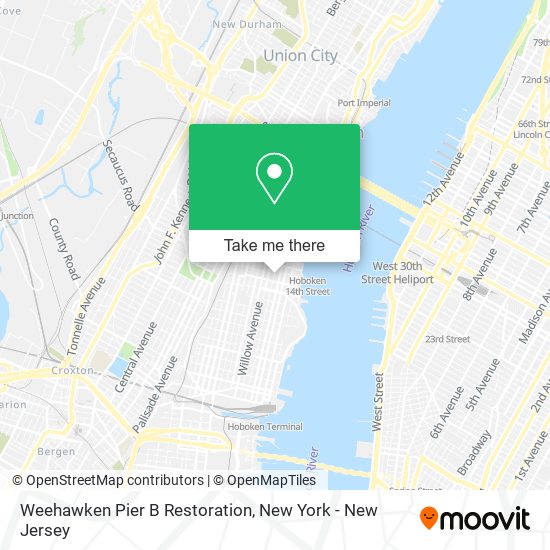 Mapa de Weehawken Pier B Restoration
