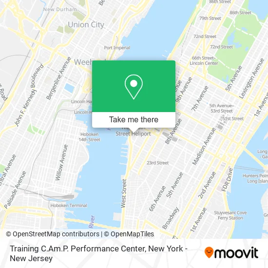 Training C.Am.P. Performance Center map
