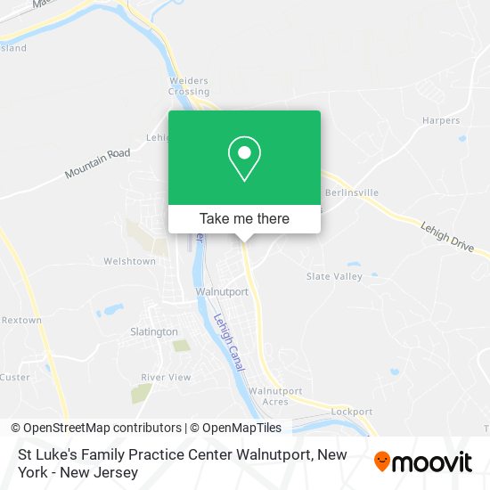 St Luke's Family Practice Center Walnutport map