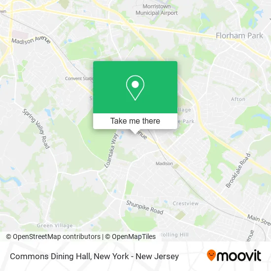 Commons Dining Hall map