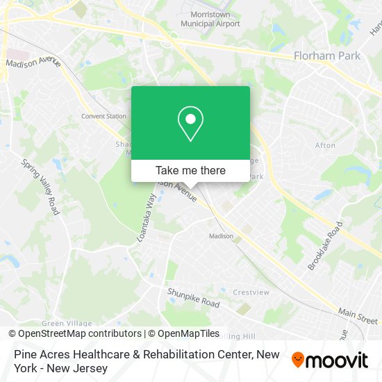 Pine Acres Healthcare & Rehabilitation Center map