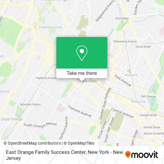 Mapa de East Orange Family Success Center