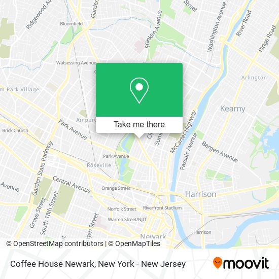 Mapa de Coffee House Newark