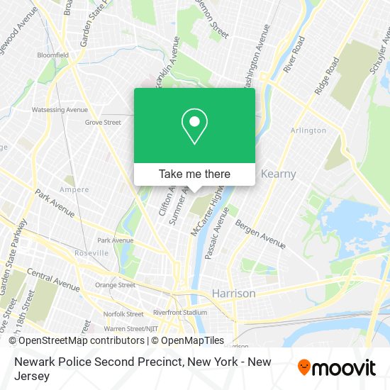 Newark Police Second Precinct map