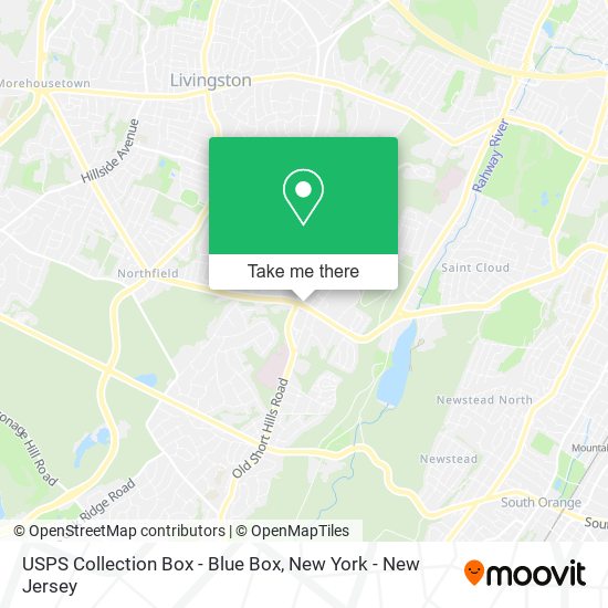 Mapa de USPS Collection Box - Blue Box