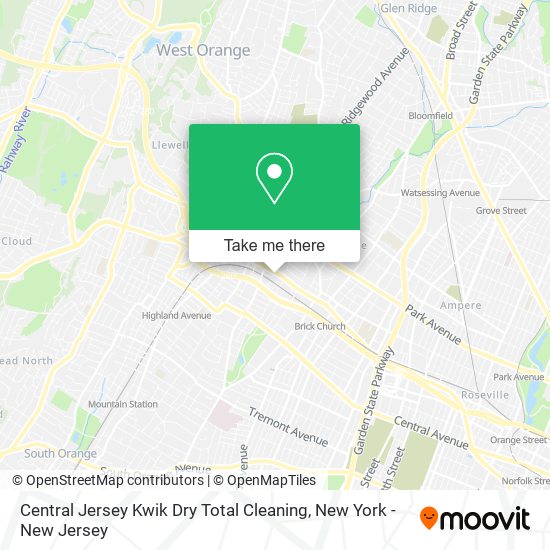 Central Jersey Kwik Dry Total Cleaning map