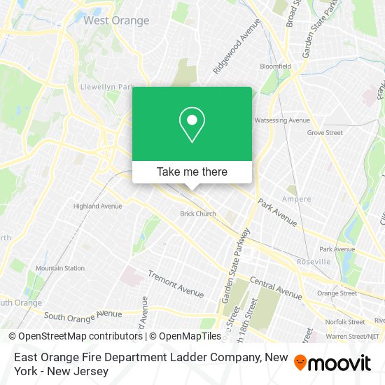 Mapa de East Orange Fire Department Ladder Company