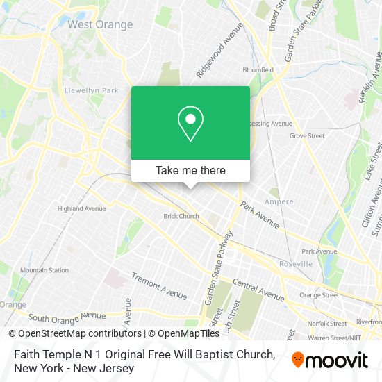 Faith Temple N 1 Original Free Will Baptist Church map