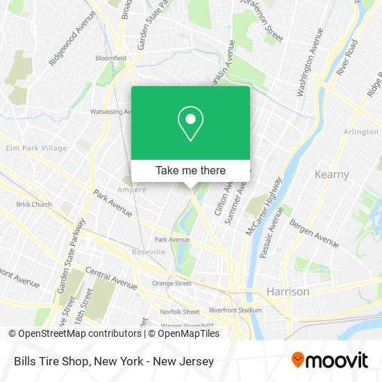 Mapa de Bills Tire Shop