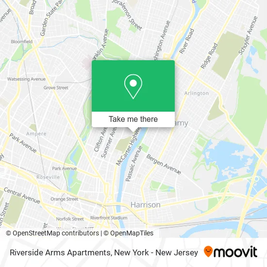 Riverside Arms Apartments map