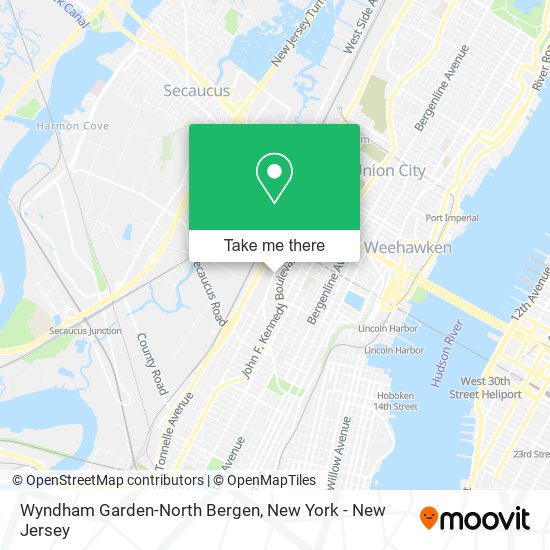 Wyndham Garden-North Bergen map