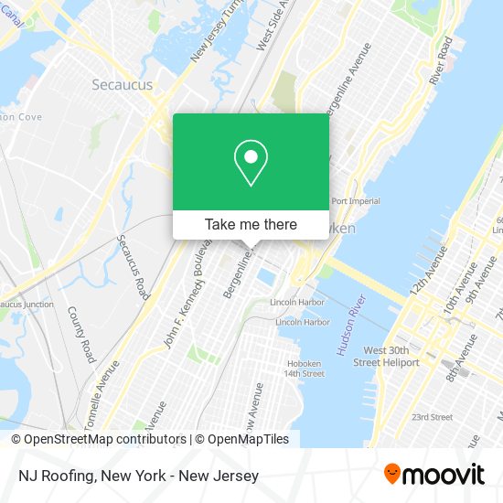 NJ Roofing map