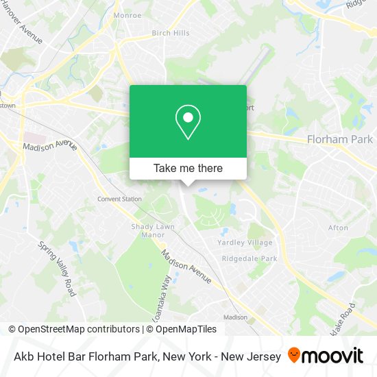 Mapa de Akb Hotel Bar Florham Park