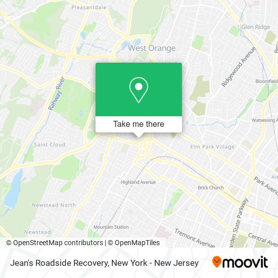 Jean's Roadside Recovery map