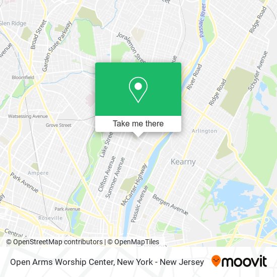 Mapa de Open Arms Worship Center