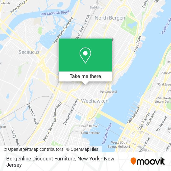 Mapa de Bergenline Discount Furniture