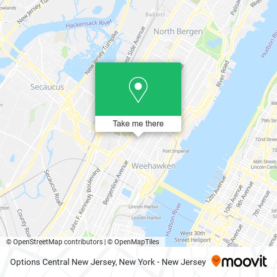 Mapa de Options Central New Jersey