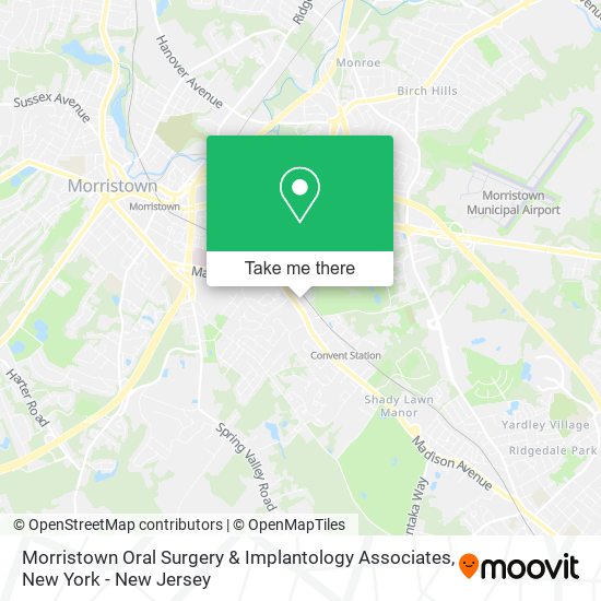 Mapa de Morristown Oral Surgery & Implantology Associates