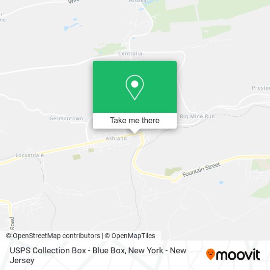 USPS Collection Box - Blue Box map