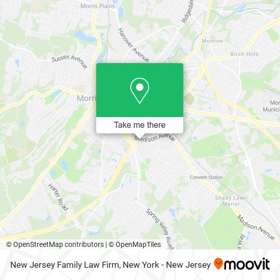 Mapa de New Jersey Family Law Firm