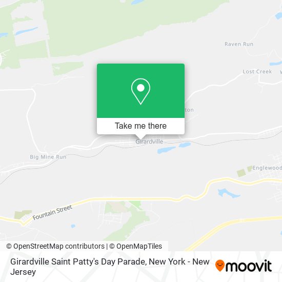 Girardville Saint Patty's Day Parade map