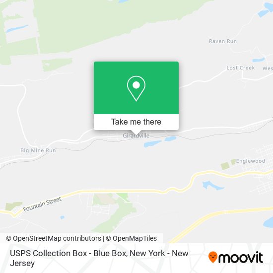 Mapa de USPS Collection Box - Blue Box