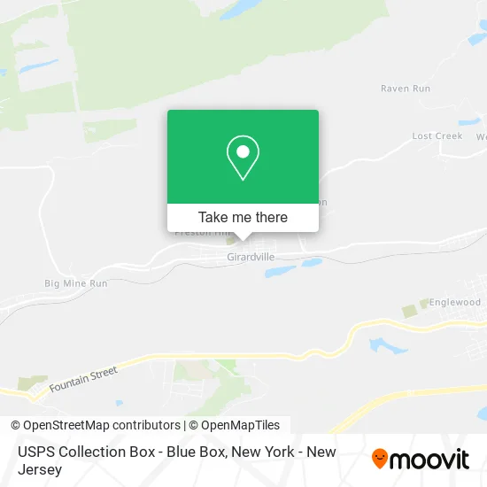 USPS Collection Box - Blue Box map