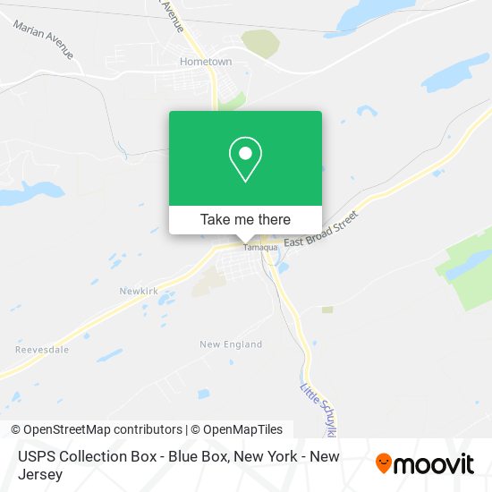 USPS Collection Box - Blue Box map