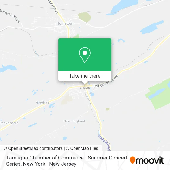 Tamaqua Chamber of Commerce - Summer Concert Series map