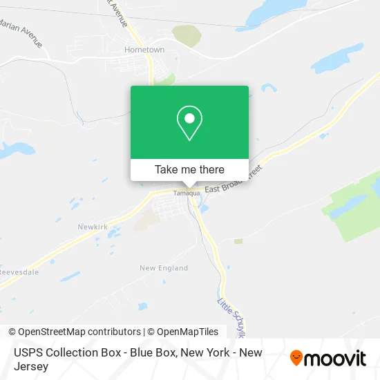 USPS Collection Box - Blue Box map