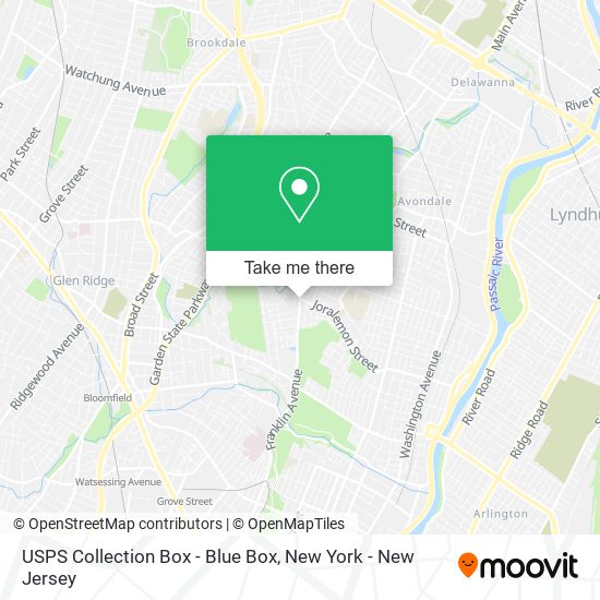 USPS Collection Box - Blue Box map